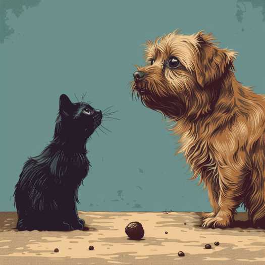 why do dogs eat cat poop